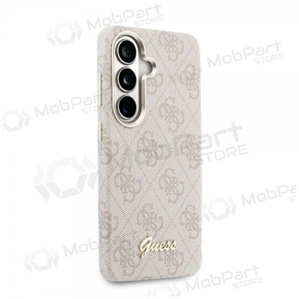 Samsung Galaxy S26 ümbris - Guess PU 4G Script Metal Logo Magnetic (roosa)