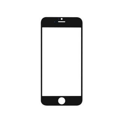 Apple iPhone 6 Ekraani klaas (mustad) (for screen refurbishing)