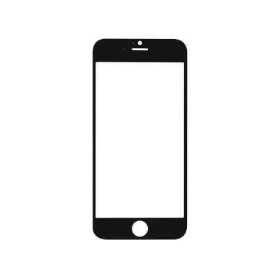 Apple iPhone 6 Ekraani klaas (mustad) (for screen refurbishing)