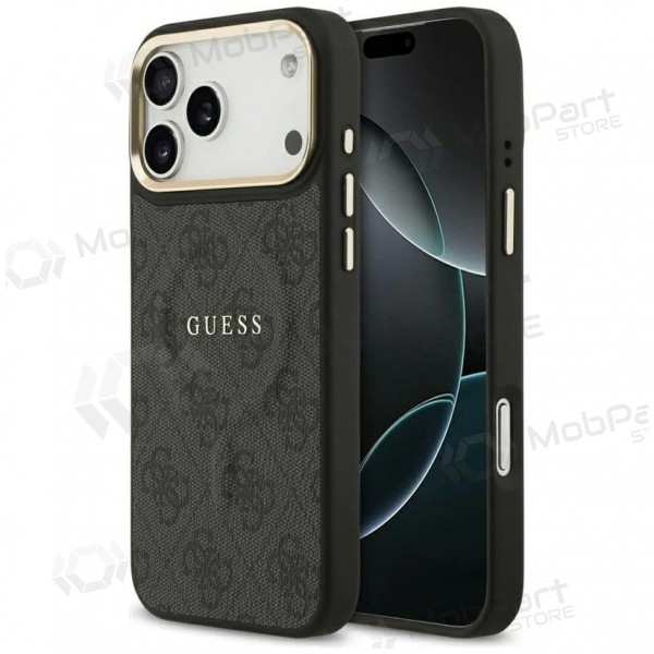 Apple iPhone 17 Pro ümbris - Guess PU Leather 4G Gold Frame MagSafe (must)