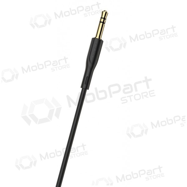 Audio adapter 3,5mm į 3,5mm Borofone BL1 (mustad) Audio adapter 3,5mm į 3,5mm Borofone BL1 (mustad)