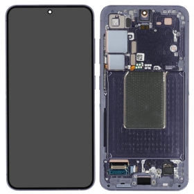 Ekranas Samsung S921 S24 su lietimui jautriu stikliuku ja rėmeliu Cobalt Violet originaalne (service pack)