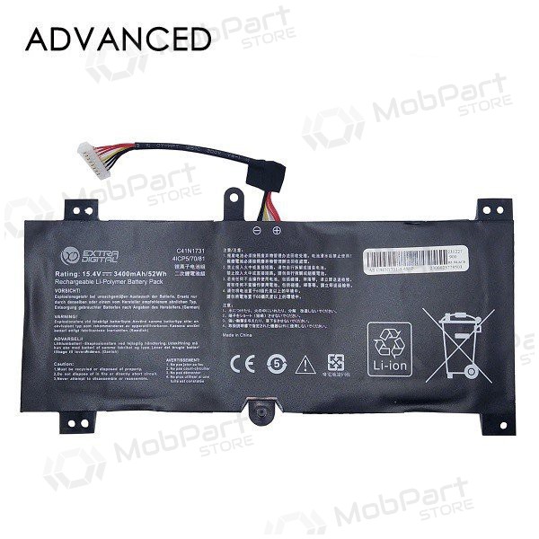 ASUS C41N1731, 3400mAh sülearvuti aku, Advanced