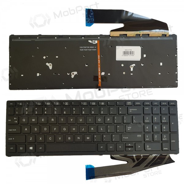 HP ZBook 17 G4, 15 G3, G4, 17 G3, G4, US klaviatuur HP ZBook 17 G4, 15 G3, G4, 17 G3, G4, US klaviatuur