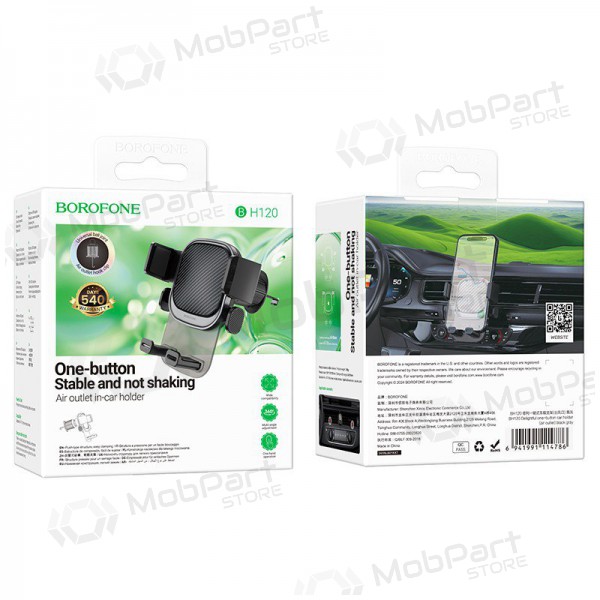 Auto telefonihoidja Borofone BH120 (air vent) mustad