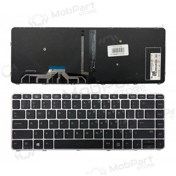 HP: EliteBook Folio 1040 G3, 844423-001 klaviatuur (koos valgustusega)