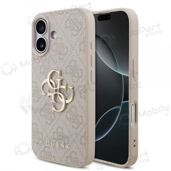 Apple iPhone 17 ümbris - Guess PU 4G Metal Logo (roosa)