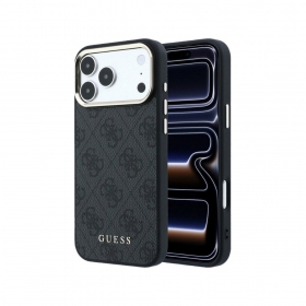 Apple iPhone 18 Pro ümbris - Guess PU Leather 4G Gold Frame MagSafe