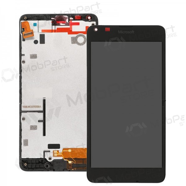 Microsoft (Nokia) Lumia 640 ekraan (koos raamiga) (mustad) (kasutatud grade A, originaalne)