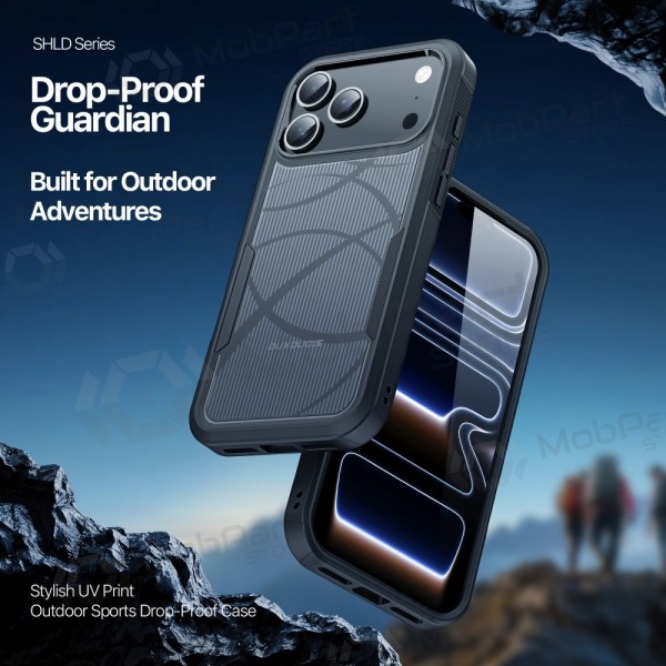 Apple iPhone 17 Pro Max, 18 Pro Max ümbris - Dux Ducis Shld must (Rhythm Pattern)
