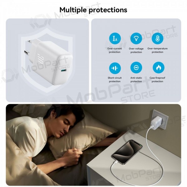 Laadija Joyroom JR-TCF24 USB-C PD30W valged
