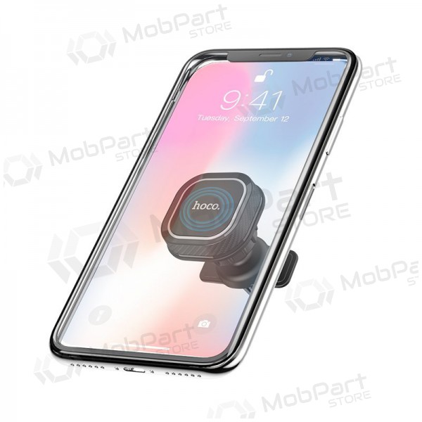 Automobilinis Universaalne telefono laikiklis Hoco CA52 tvirtinamas į ventiliacijos groteles, magnetinis, mustad-hall