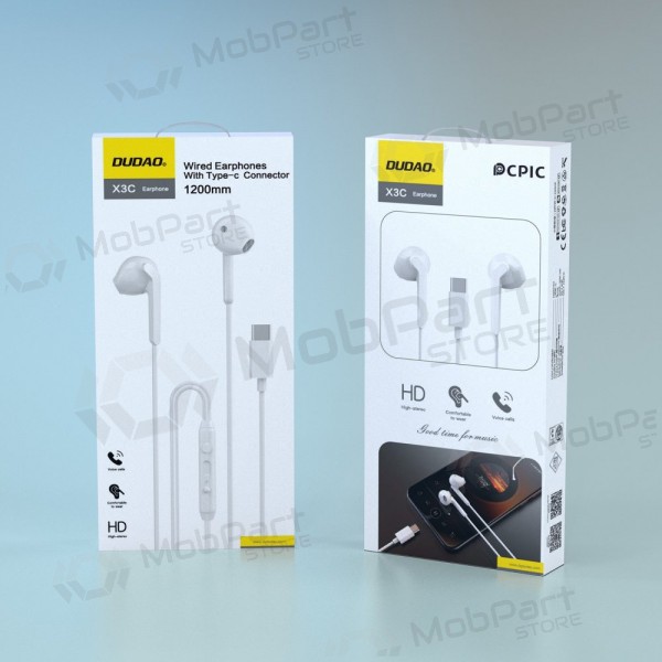 USB-C kõrvaklapid Dudao X3C valged