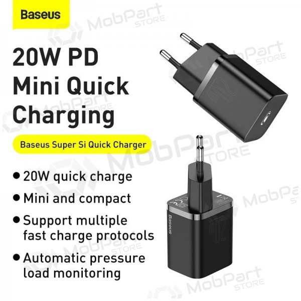 Laadija buitinis Baseus Super Si 20W mustad CCSUP-B01