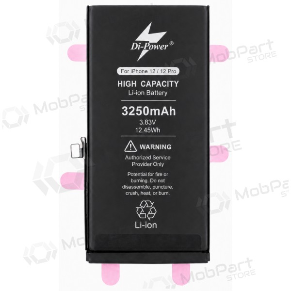 Akumuliatorius "Di-Power" (suurendatud mahtuvusega) mõeldud iPhone 12/12 Pro 3250mAh