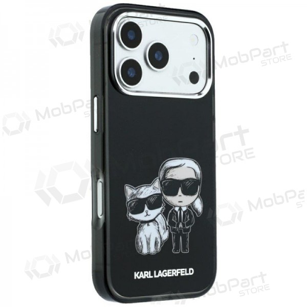 Apple iPhone 18 Pro ümbris - Karl Lagerfeld PU Semi Wrap Smooth Sketch Bodies MagSafe (must)