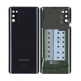 Samsung A415 Galaxy A41 2020 patareipesade kaas (tagakaas) (mustad) (kasutatud grade C, originaalne)