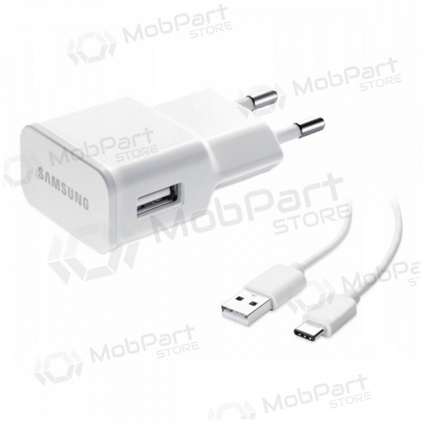Laadija originaalne Samsung EP-TA200NWE 15W + Type-C kaabel valged
