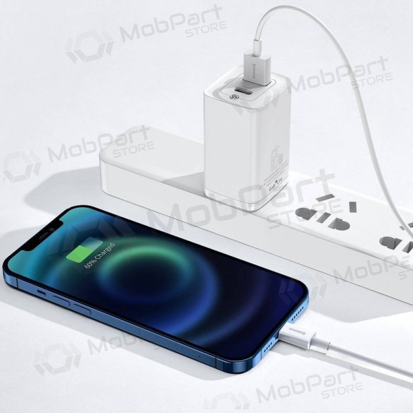 USB kaabel Baseus Superior Lightning 2.4A 0.25m (valged) CALYS-02