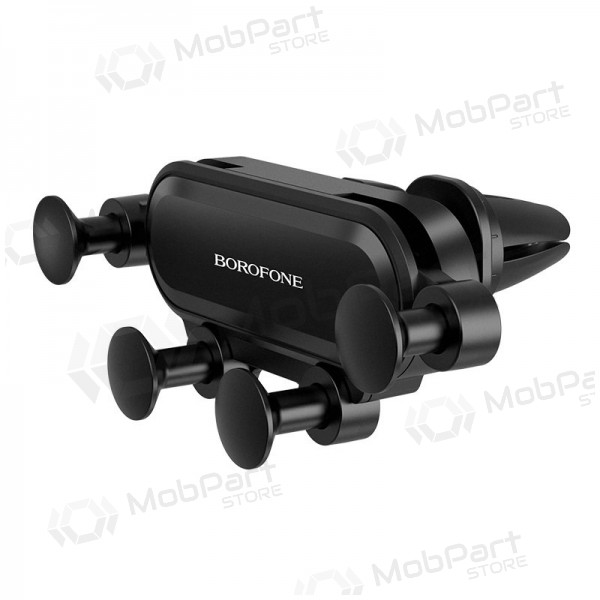 Automobilinis Universaalne telefono laikiklis Borofone BH19 tvirtinamas ant ventiliacijos grotelių, mustad