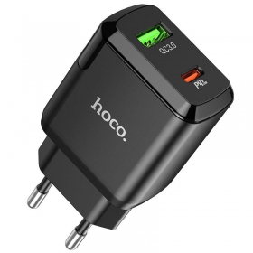 Laadija Hoco N5 USB Quick Charge 3.0 + PD 20W (3.1A) (mustad)