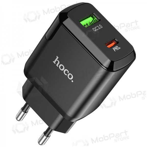 Laadija Hoco N5 USB Quick Charge 3.0 + PD 20W (3.1A) (mustad)