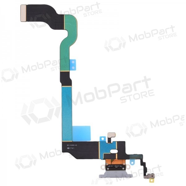 Apple iPhone X laadimispesa ja mikrofoni liides (laadimisliides) (hõbedane)