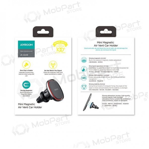 Auto telefonihoidja Joyroom JR-ZS205 (dashboard) magnetinis mustad
