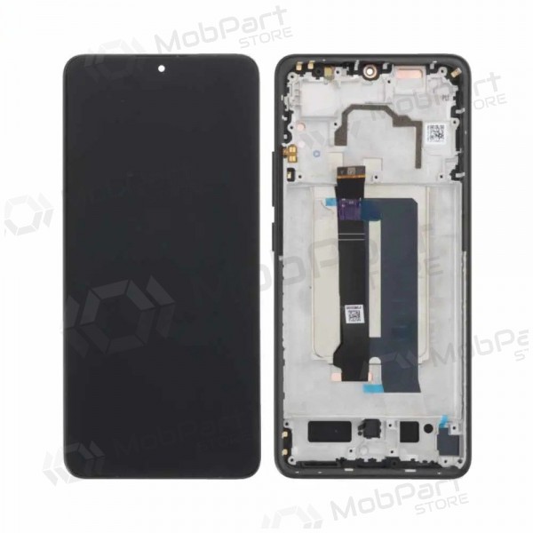 Ekranas Xiaomi Poco X6 Pro 5G su lietimui jautriu stikliuku ja rėmeliu Black originaalne (service pack)
