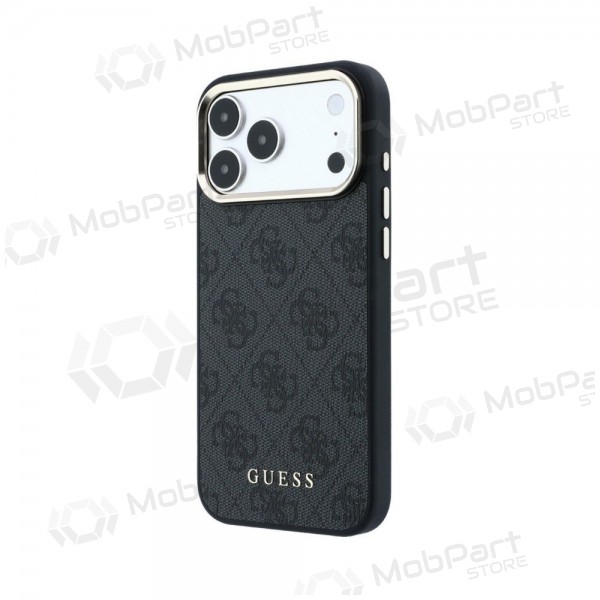 Apple iPhone 18 Pro Max ümbris - Guess PU Leather 4G Gold Frame MagSafe (must)