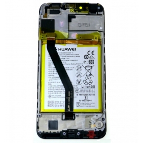 Huawei Y6 2018 / Y6 Prime 2018 ekraan (mustad) (koos raamiga ja patarei / aku) (service pack) (originaalne)