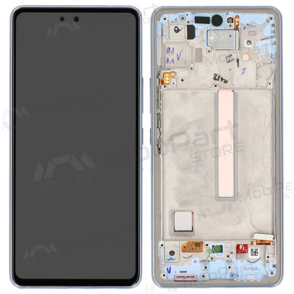 Ekranas Samsung A536 A53 5G 2022 su lietimui jautriu stikliuku ja rėmeliu Awesome Black OLED (real size) Ekranas Samsung A536 A53 5G 2022 su lietimui jautriu stikliuku ja rėmeliu Awesome Black OLED (real size)