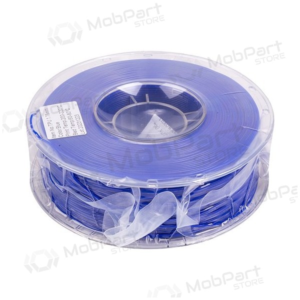 3D spausdinimo plastikas TPU, 1.75mm, 1kg, sinised 3D spausdinimo plastikas TPU, 1.75mm, 1kg, sinised