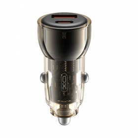 Autolaadija XO CC60 USB-A/USB-C 60W mustad