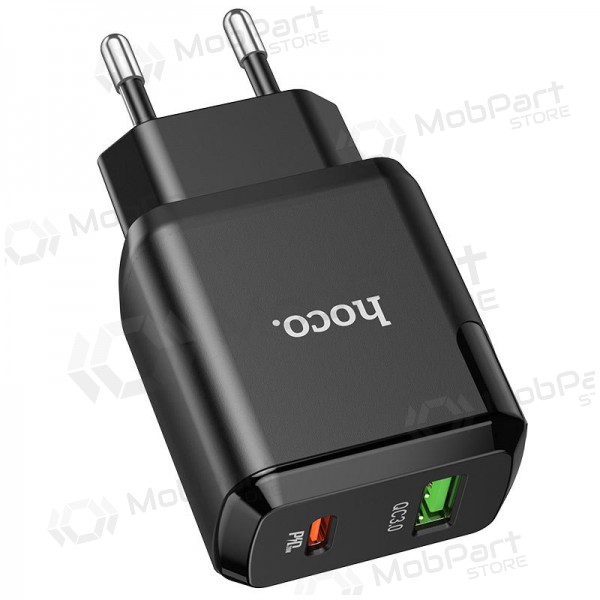 Laadija Hoco N5 USB Quick Charge 3.0 + PD 20W (3.1A) (mustad)
