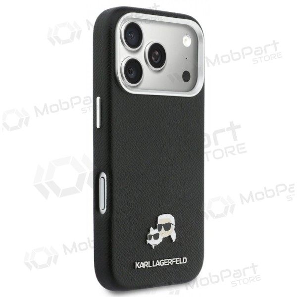 Apple iPhone 17 Pro ümbris - Karl Lagerfeld PU Karl and Choupette Heads Pins MagSafe (must)