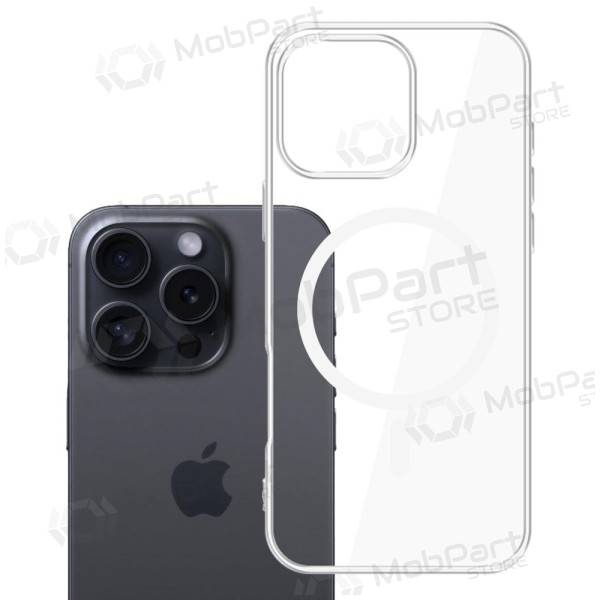 Apple iPhone 16 Pro ümbris "3MK Clear MagCase" (läbipaistev)