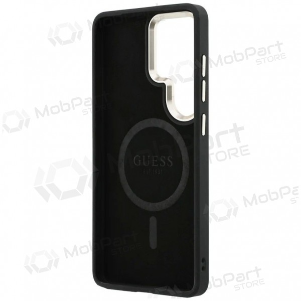 Samsung Galaxy S26 Ultra ümbris - Guess PU Leather 4G Gold Frame Magnetic (pruun)