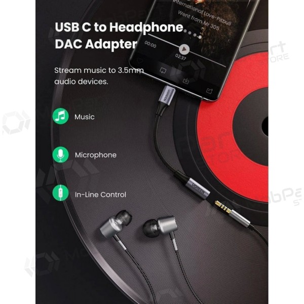 Helimikrofon Ugreen AV161 USB-C kuni 3.5 mm hall