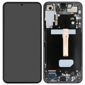 Ekranas Samsung S906 S22 Plus su lietimui jautriu stikliuku ja rėmeliu Graphite originaalne (service pack)
