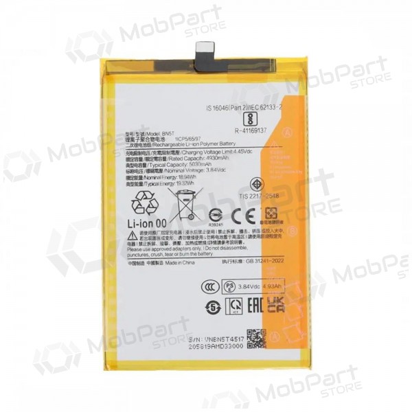 Xiaomi Redmi 13 4G / 5G, Poco M6 4G patarei / aku, akumuliatorius (BN5T) (originaalne) Xiaomi Redmi 13 4G / 5G, Poco M6 4G patarei / aku, akumuliatorius (BN5T) (originaalne)
