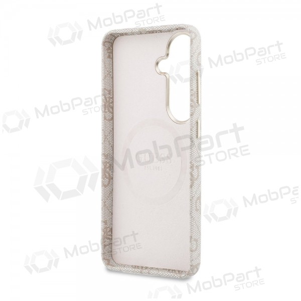 Samsung Galaxy S26 ümbris - Guess PU 4G Script Metal Logo Magnetic (roosa)