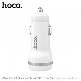 Laadija automobilinis Hoco Z27A Staunch Quick Charge 3.0 (3.1A) (valged)