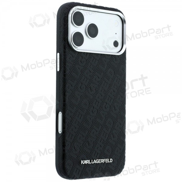 Apple iPhone 18 Pro Max ümbris - Karl Lagerfeld PU Grained Allover Semi Wrap MagSafe (must)