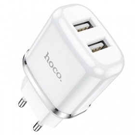Laadija Hoco N4 x 2 USB  jungtimis (2.4A) (valged)