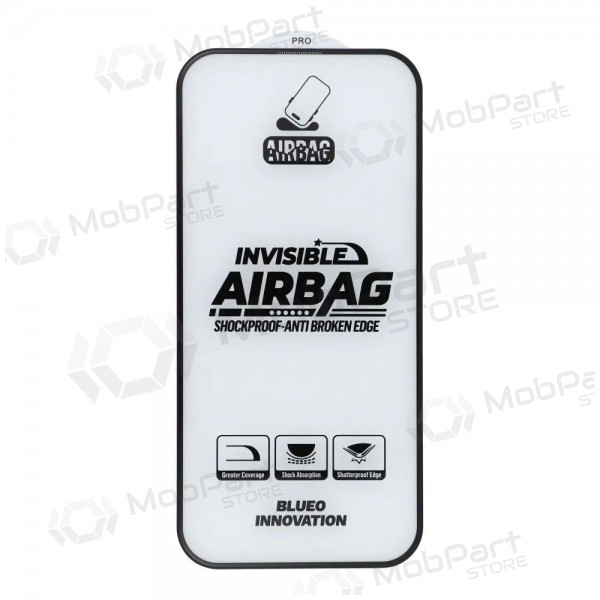 LCD apsauginis stikliukas 5D Mr. Monkey Glass (Airbag Anti-Broken) Apple iPhone 14 Pro mustad