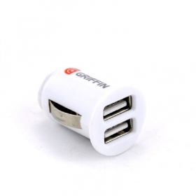 Autolaadija GRIFFIN USB (2xUSB 1A) (valged)