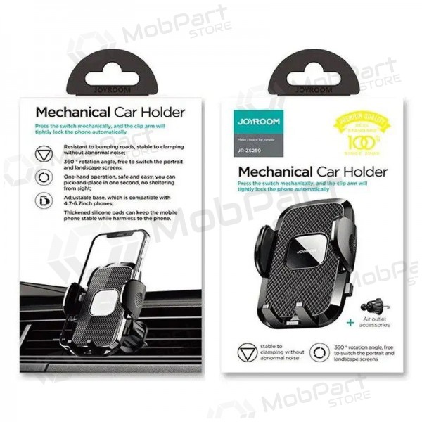 Auto telefonihoidja Joyroom JR-ZS259 (air vent) mustad