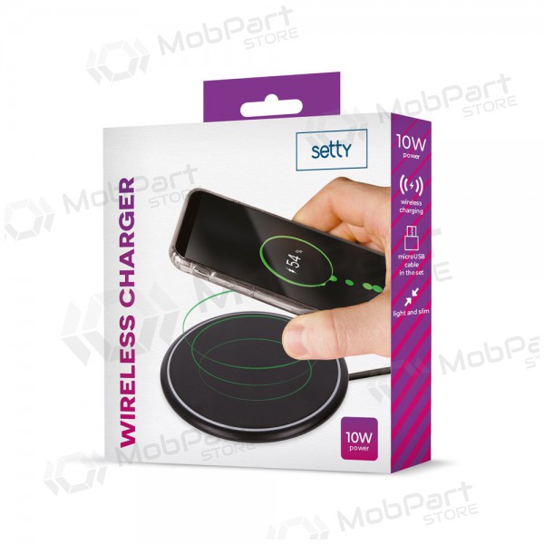 Laadija juhtmeta Setty 10W (mustad)