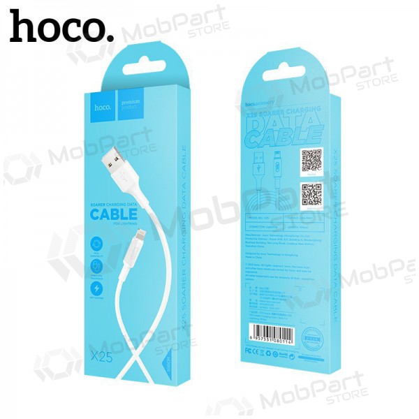 USB kaabel HOCO X25 lightning 1.0m (valged) USB kaabel HOCO X25 lightning 1.0m (valged)